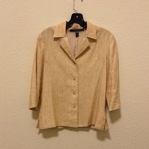 Elegant Tan Button-Down Shirt for Women